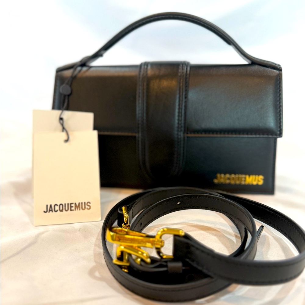 NWT Black large Bambino Leather Jacquemus
